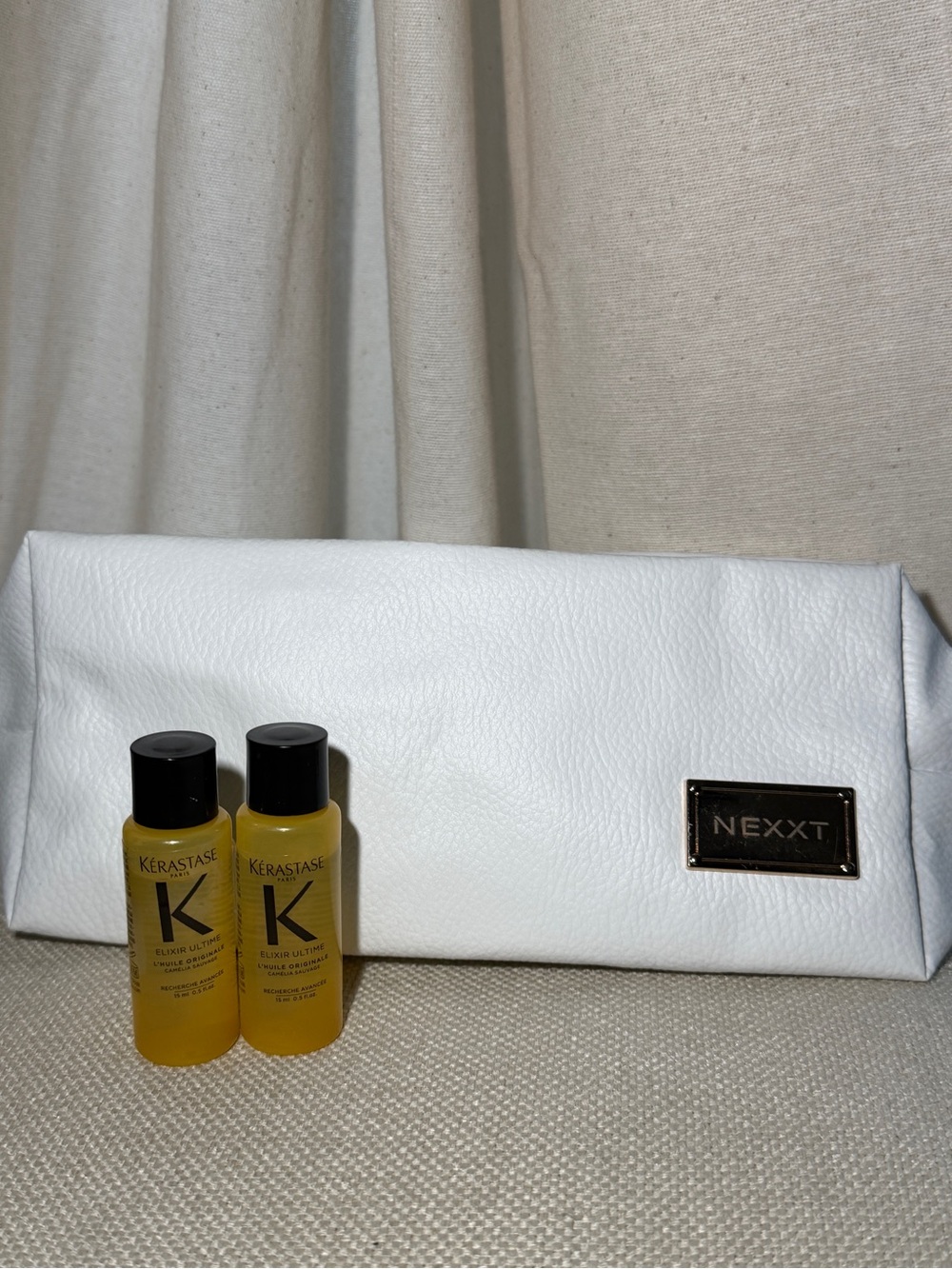 KERASTASE Elixir Ultime DUO 15ml and NEXXT makeup bag BUNDLE